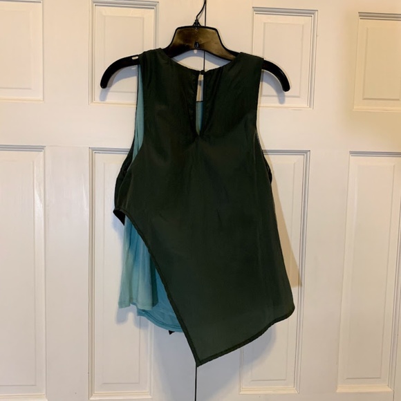 Bordeaux Anthropologie Asymmetrical Silk Tank Top - Picture 5 of 5